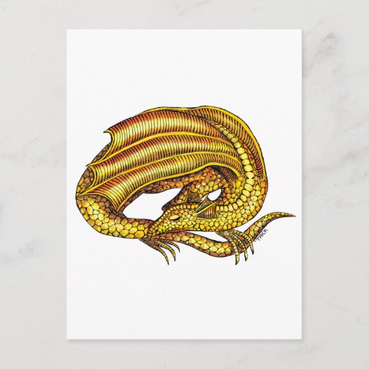 Golden Dragon Briefkaart (Voorkant)