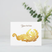 Golden Dragon-Briefkaart Briefkaart (Staand voorkant)
