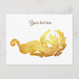 Golden Dragon-Briefkaart Briefkaart
