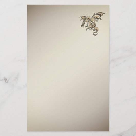 Golden Dragon Briefpapier (Voorkant)