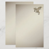 Golden Dragon Briefpapier (Voorkant / Achterkant)