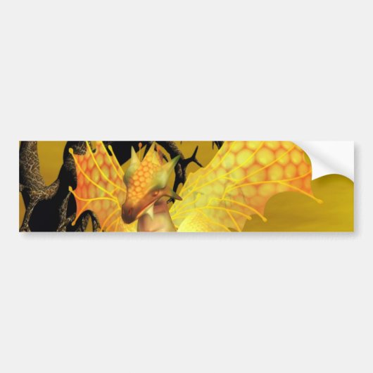 Golden Dragon Bumpersticker (Voorkant)