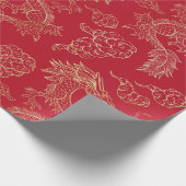 Golden Dragon Cadeaupapier (Hoek)