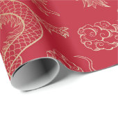 Golden Dragon Cadeaupapier (Rol Hoek)