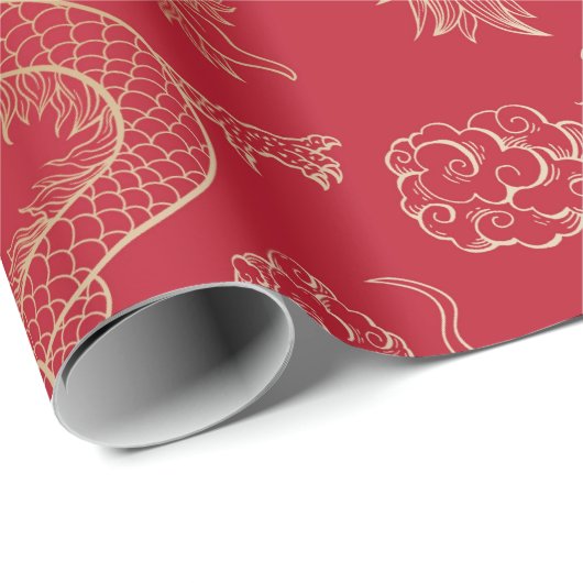 Golden Dragon Cadeaupapier (Rol Hoek)