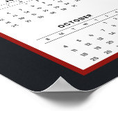 Golden Dragon Calendar 2026 – Autumn Fire  Poster (Hoek)