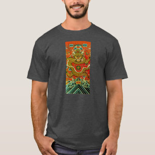Golden dragon Chinese borduurwerk Qing dynasty T-shirt