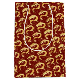Golden Dragon Chinese Nieuwjaarswensen Oosters Roo Medium Cadeauzakje