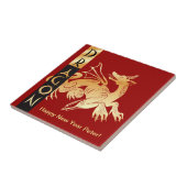 Golden Dragon Circle on Tegel Tegeltje (Zijkant)