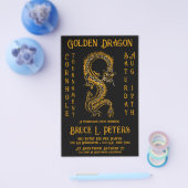 Golden Dragon Cornhole Toernooi Fundraiser Event Flyer (Enkel)