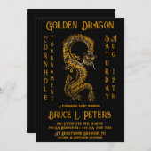 Golden Dragon Cornhole Toernooi Fundraiser Event Kaart (Voorkant / Achterkant)