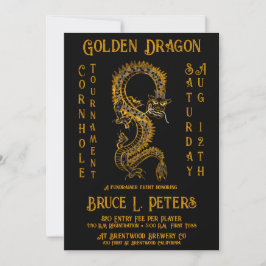 Golden Dragon Cornhole Toernooi Fundraiser Event Kaart