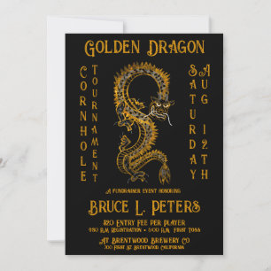Golden Dragon Cornhole Toernooi Fundraiser Event Kaart