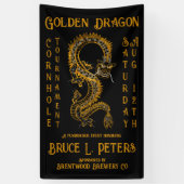 Golden Dragon Cornhole Toernooi Fundraiser Event Spandoek (Verticaal)