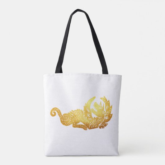 Golden Dragon Custom All-Over-Print Canvas tas (Achterkant)