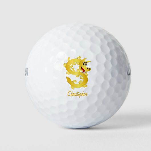 Golden Dragon Design Golfballen (Voorkant)