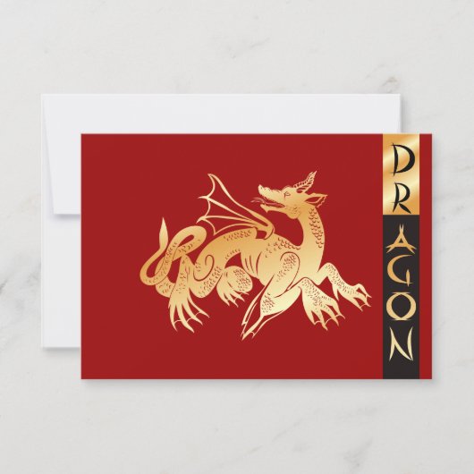 Golden Dragon en Banner Kaart (Voorkant)
