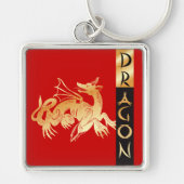 Golden Dragon en Banner Sleutelhanger (Voorkant)