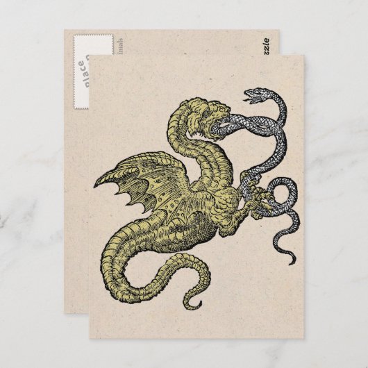 Golden Dragon en Silver Snake Briefkaart (Voorkant / Achterkant)