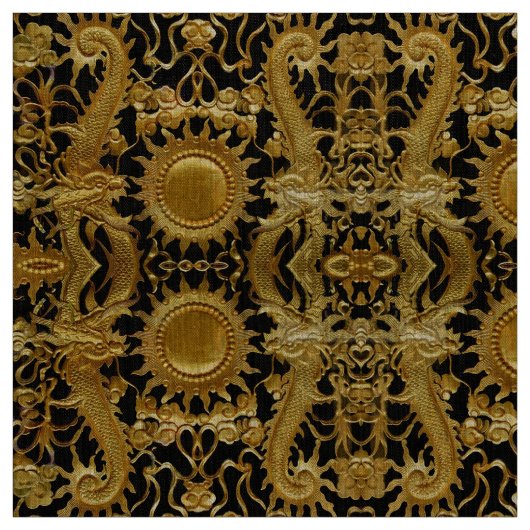 Golden Dragon Fabric Stof (Swatch)