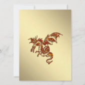 Golden Dragon Fantasy Bridal Shower Kaart (Achterkant)