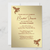 Golden Dragon Fantasy Bridal Shower Kaart (Voorkant)