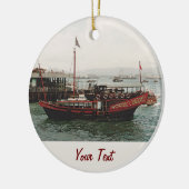 Golden Dragon Ferry Hong Kong Keramisch Ornament (Links)