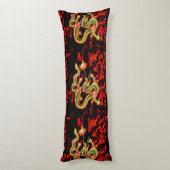 Golden Dragon Fire on Lucky Energy Lichaamskussen (Achterkant (Verticaal))