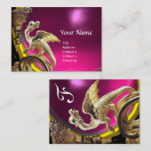 GOLDEN DRAGON FUCHSIA PAARS AMETHYST Monogram Visitekaartje (Voorkant / Achterkant)