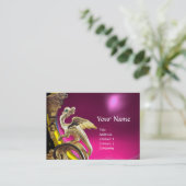 GOLDEN DRAGON FUCHSIA PAARS AMETHYST Monogram Visitekaartje (Staand voorkant)