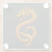 Golden Dragon Glazen Onderzetter (Achterkant)
