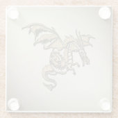 Golden Dragon Glazen Onderzetter (Achterkant)