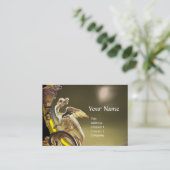 GOLDEN DRAGON GRAY AGATE Monogram Visitekaartje (Staand voorkant)