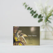 GOLDEN DRAGON GRAY AGATE Monogram Visitekaartje (Staand voorkant)