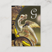 GOLDEN DRAGON GRAY AGATE Monogram Visitekaartje (Achterkant)