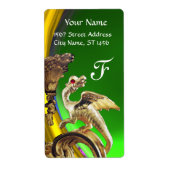 GOLDEN DRAGON GREEN EMERALD Monogram Etiket (Voorkant)