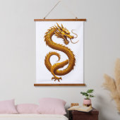 Golden Dragon Hangend Wandkleed (Slaapkamer)
