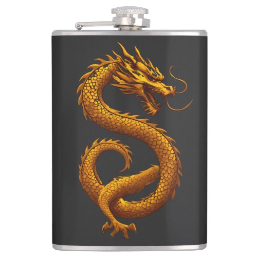 Golden Dragon Heupfles (Voorkant)
