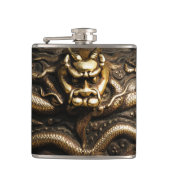 GOLDEN DRAGON HIP FLASK HEUPFLES (Voorkant)