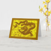 Golden Dragon-Kaart (leeg) Kaart (Gele Bloem)