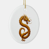 Golden Dragon Keramisch Ornament (Rechts)
