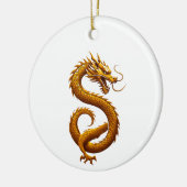Golden Dragon Keramisch Ornament (Links)