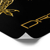 Golden Dragon Long Art Poster (Hoek)