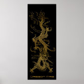 Golden Dragon Long Art Poster (Voorkant)
