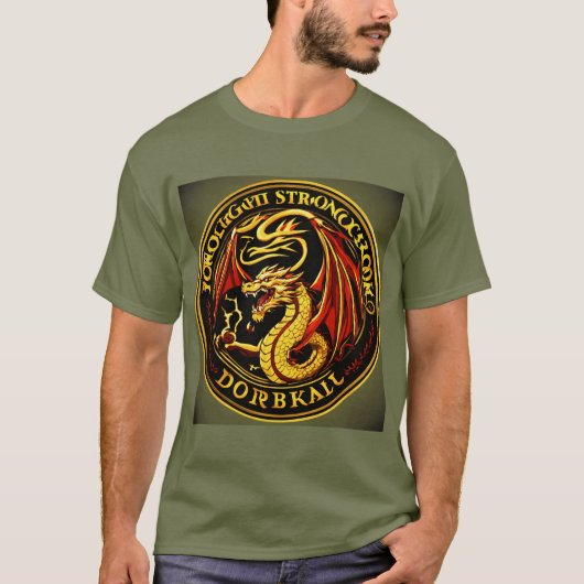 Golden Dragon Mannen basisshirt Donker T-shirt (Voorkant)