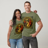 Golden Dragon Mannen basisshirt Donker T-shirt (Unisex)