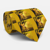 Golden Dragon Mannen Necktie Stropdas (Opgerold)