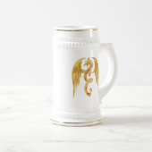 Golden Dragon-Mok - Medieval Style Beer Stein Bierpul (Voorkant rechts)