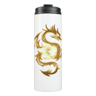 Golden Dragon-ontwerp Thermosbeker