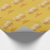 Golden Dragon op Geel Cadeaupapier (Hoek)